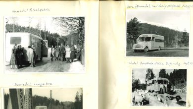 Fotoalbum av Bokbussen i Buskerud på 1950-tallet